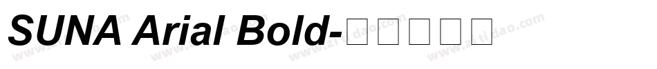 SUNA Arial Bold字体转换